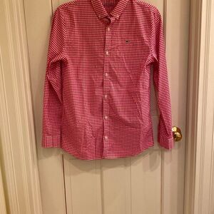 Vineyard vines boys performance gingham button down XL (boys 18)